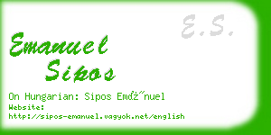 emanuel sipos business card